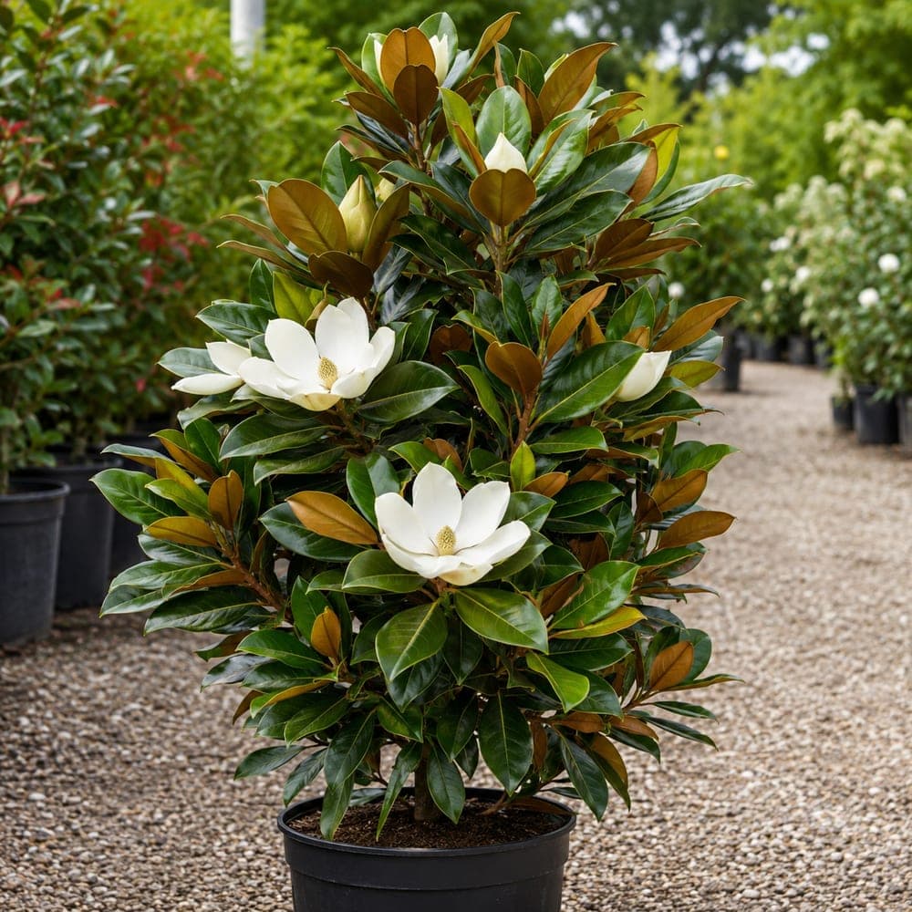 Bracken's Brown Beauty Magnolia for sale in 7 Gallon pot at BB Blossoms