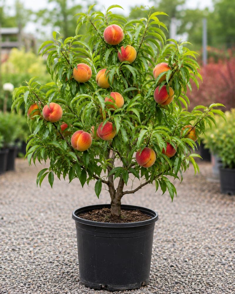 Contender Peach for sale in 7 Gallon pot at BB Blossoms