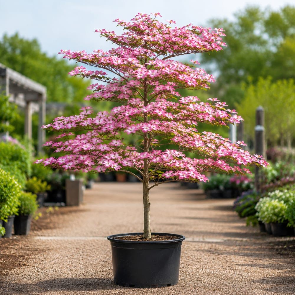 Pink Flowering Dogwood for sale in 7 Gallon pot at BB Blossoms